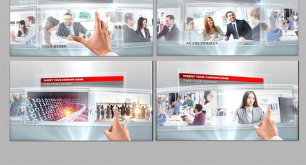 手勢觸屏風格企業商務宣傳推廣包裝ae模板