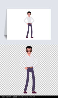 矢量卡通商務人員男人