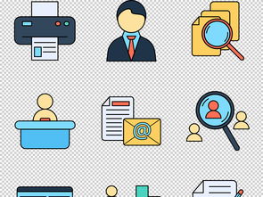 卡通商務辦公PNG素材 動物主題透明圖片資源